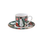 Kütahya Porselen Kardan Adam Desenli 2 Kişilik 4 Parça Kahve Fincan ve Tabak Takımı - Görsel 3