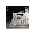Cote Blanc Karo Siyah %100 Pamuk Tek Kişilik Nevresim Takımı - Görsel 2