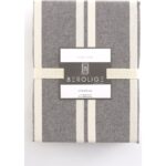 Berolige Heritage 100% Pamuklu Battal Boy Yıkamalı Iplik Boya Çizgili Nevresim Takımı Antrasit - Görsel 5