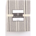 Berolige Sense 100% Pamuklu Çift Kişilik Yıkamalı Iplik Boya Çizgili Nevresim Takımı Antrasit - Görsel 5