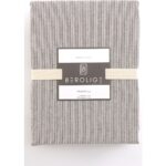 Berolige Shirt 100% Pamuklu Çift Kişilik Yıkamalı Iplik Boya Çizgili Nevresim Takımı Antrasit - Görsel 5