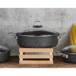 Falez Black Line 24 cm Granit Karnıyarık Tencere - Görsel 2