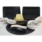 Keramika Siera 21 Parça 6 Kişilik Kahvaltı Takımı Siyah