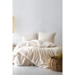 Berolige Sunday  Pamuklu Tek Kişilik  Çizgili Nevresim Takımı Kahverengi - Görsel 3