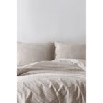 Berolige Shirt  Pamuklu Çift Kişilik  Çizgili Nevresim Takımı Kahverengi - Görsel 3