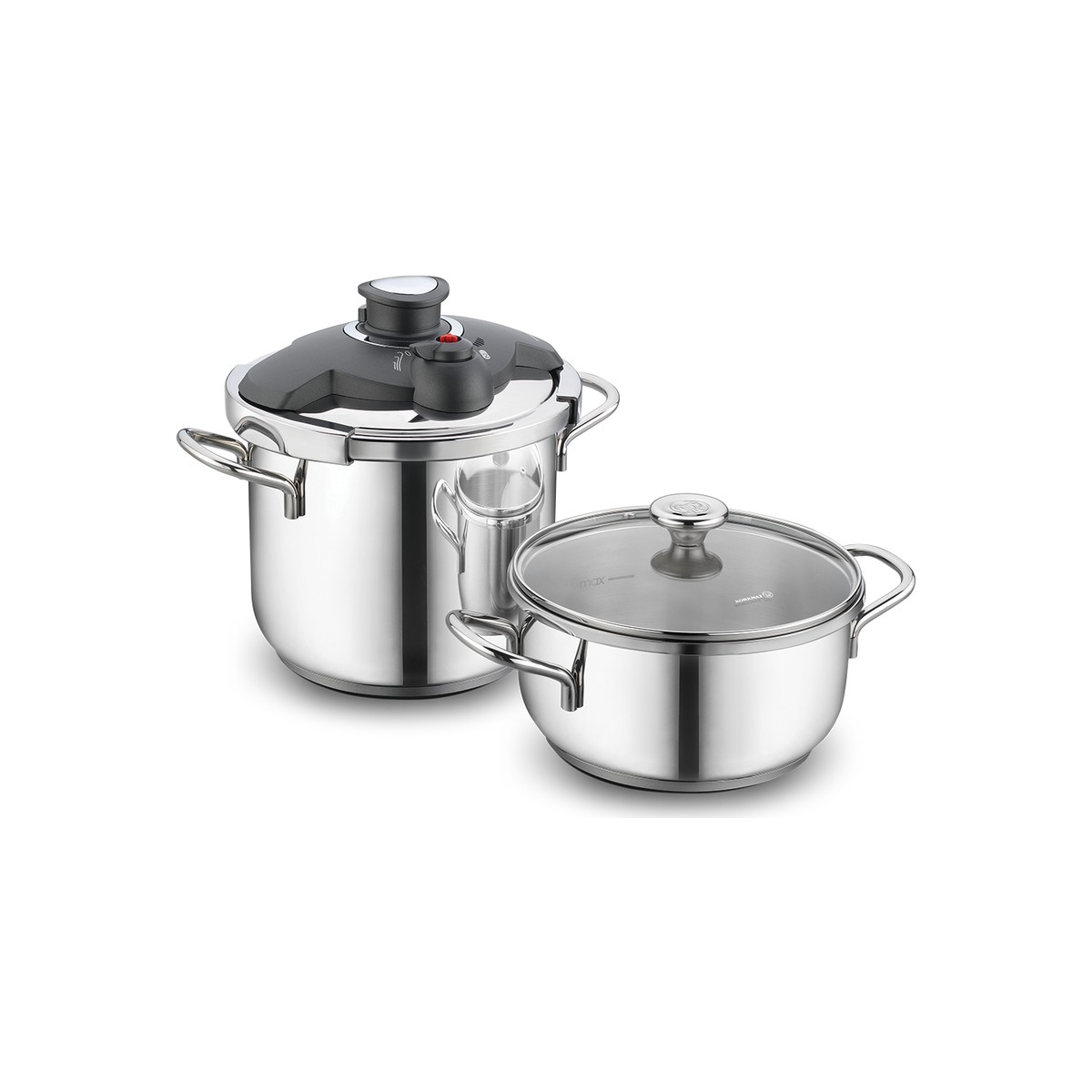 10657000456242.jpg Korkmaz Alia 4 Parça Düdüklü Tencere Seti - Görsel 1