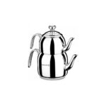 Korkmaz Çaydanlık 18/10 Cr-Ni Paslanmaz Çelik Solar Base Enerji Tasarruflu 2+3,5 L Gümüş