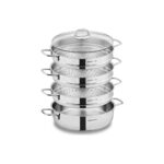 Korkmaz Perla 28x8.3 cm Paslanmaz Çelik İndüksiyon Uyumlu Mantı Tencere Seti 1 Adet - Görsel 3