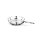 Korkmaz Düz Tava 24 cm Paslanmaz Çelik Parlak Yüzey İndüksiyon Ocak Uyumlu Tek Parça - Görsel 2