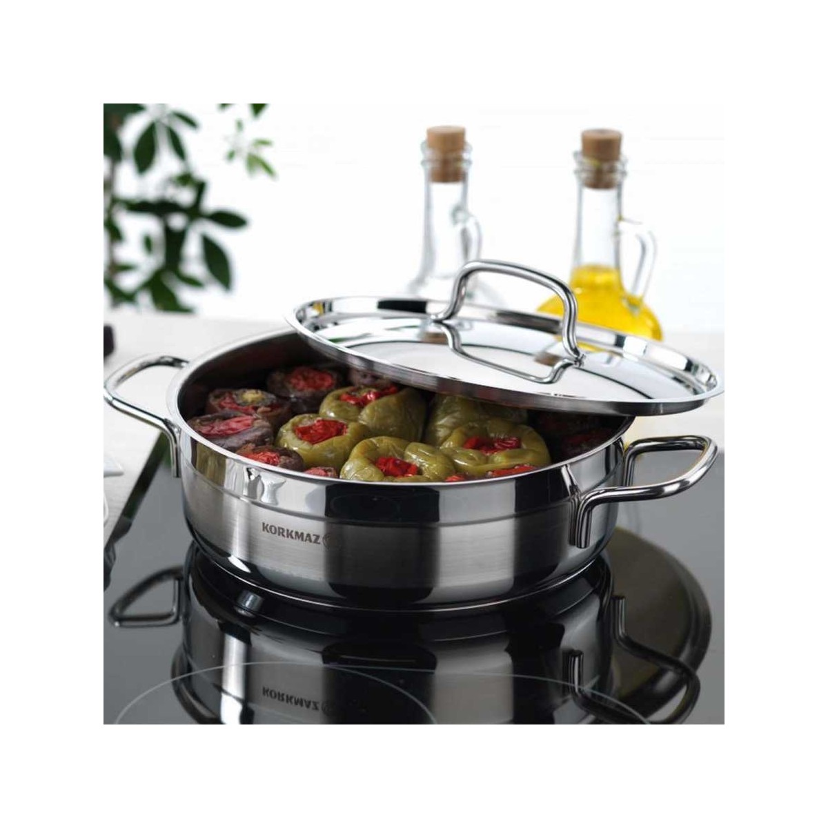 10657035780146-1.jpg Korkmaz Alfa 26x8 cm Kısa Tencere - Görsel 1