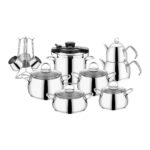 Kahramanlar Akasya Gri Çeyiz Seti 18Parça