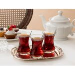 Madame Coco Lavem 6 Parçalı Şeffaf Çay Bardağı Seti - 155 ml'lik Kahve ve Çay Servis Seti