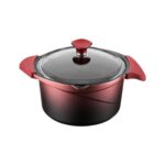 Aryıldız Flipper Kırmızı Siyah Cam 28 x 13 cm Tencere