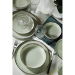 Kütahya Porselen Pearl Moderna 24 Parça 6 Kişilik Yemek Seti Yeşil