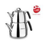 Korkmaz Vertex Siyah Çaydanlık Takımı 2 lt