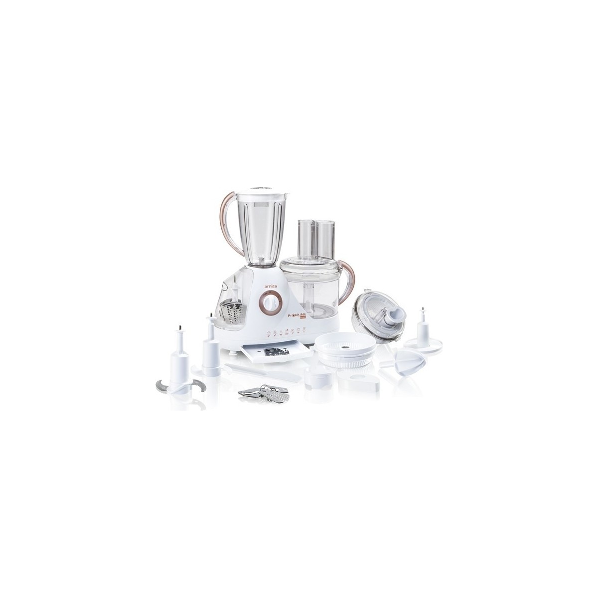 10833083400242.jpg Arnica Prokit 444 Plus Mutfak Robotu Rose GH21021 - Görsel 1