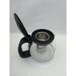 Yakut 1250 ml Çelik Süzgeçli Cam Demlik- Siyah - Görsel 2