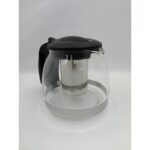 Yakut 1250 ml Çelik Süzgeçli Cam Demlik- Siyah - Görsel 3