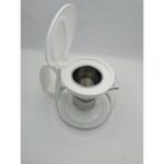 Yakut 1250 ml Çelik Süzgeçli Cam Demlik- Beyaz - Görsel 2