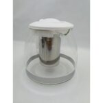 Yakut 1250 ml Çelik Süzgeçli Cam Demlik- Beyaz - Görsel 3