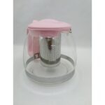 Yakut 1250 ml Çelik Süzgeçli Cam Demlik- Pembe - Görsel 3