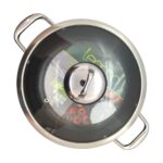 Leggno 28 cm Sığ Tencere Cam Kapak Çelik Kulp - Görsel 2