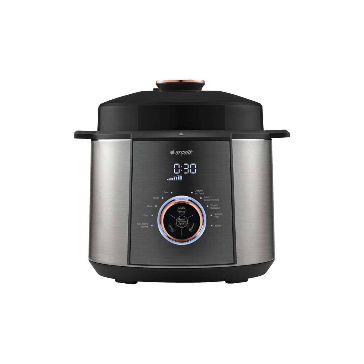 10915103178802.jpg Arçelik 1000W Dijital Kontrollü Paslanmaz Çelik Çok Amaçlı Buharlı Pişirici Ölçü Kabı ve Buhar Sepeti Dahil - Görsel 1