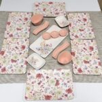 Keramika Takım Kahvaltı 16 Parça 6 Kişilik Mat Pembe Siera Kelebek