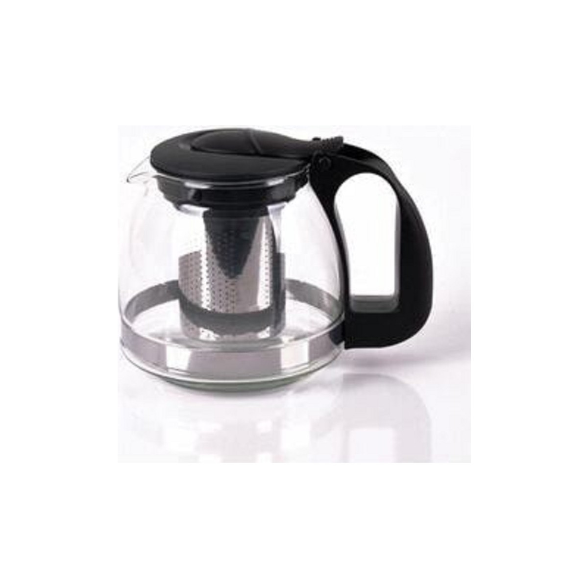 10986480009266.jpg Yakut Çelik Süzgeçli Cam Demlik 1250 ml - Görsel 1