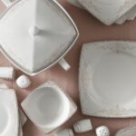 Karaca Adelya Fine Cream Beyaz Porselen 60 Parça Kare Yemek Takımı – 12 Kişilik Zarif ve Modern Tasarım - Görsel 2