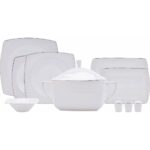 Karaca Fine Pearl Belha 62 Parça 12 Kişilik İnci Yemek Takımı Kare - Görsel 2