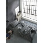 Casa Carina Kare Siyah Ranforce Lastikli Çarşaflı Tek Kişilik Nevresim Takımı - Görsel 2