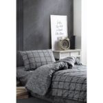 Casa Carina Kare Siyah Ranforce Lastikli Çarşaflı Tek Kişilik Nevresim Takımı - Görsel 4