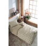 Casa Carina Kare Krem Rengi Ranforce Lastikli Çarşaflı Tek Kişilik Nevresim Takımı - Görsel 2