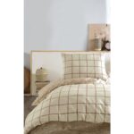 Casa Carina Kare Krem Rengi Ranforce Lastikli Çarşaflı Tek Kişilik Nevresim Takımı - Görsel 4