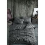 Casa Carina Kare Siyah Ranforce Lastikli Çarşaflı Çift Kişilik Nevresim Takımı - Görsel 3