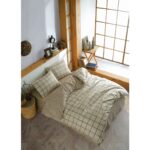 Casa Carina Kare Krem Rengi Ranforce Lastikli Çarşaflı Çift Kişilik Nevresim Takımı - Görsel 2