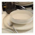 Kütahya Porselen 24 Parça 6 Kişilik Krem Renk Yemek Takımı – Şık Tasarım ve Dayanıklı Porselen - Görsel 2