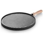 Bondy Döküm Granit Çift Taraflı Gözleme ve Et Tavası 34 cm