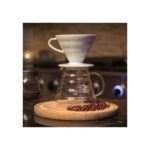 Grossberg Coffee Barista SETV60-02 Dripper ve Cam Sürahi Set - Beyaz