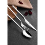 Avcı Duru 7 Parça Tek Kişilik Çatal Kaşık Bıçak Takımı 18/10 Paslanmaz Çelik