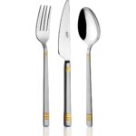 Avcı Duru Saten Gold 24 Parça Çatal Kaşık Bıçak Takımı 18/10 Paslanmaz Çelik - Görsel 2