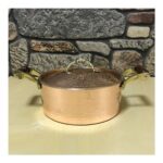 Efemir Bakır Dövme Bakır Düz Tencere 19 cm