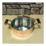 Efemir Bakır Dövme Bakır Düz Tencere 19 cm - Görsel 2