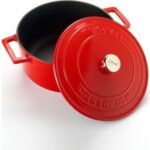 Lava Döküm Folk Tencere 22 Cm. Kırmızı