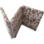 Vip Home Concept Tek Kişilik Katlanır Yer Yatağı Sünger Yatak Katlanır Yatak Ingiliz Gülü 80X180 Cm-7 cm