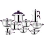 Aryıldız Kıng İdeal Set Cam Kapak Mor 20 Parça