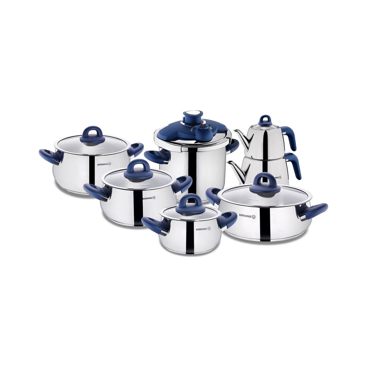 110000042302199.jpg Korkmaz Bella Azura 14 Parça Hiper Set - Görsel 1