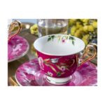 English Home Vanilla Porselen 2'li Kahve Fincan Takımı 90 ml Mavi-Mor - Görsel 3