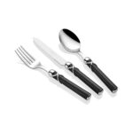 Rivadossi Fiocco Siyah 75 Parça Çatal Bıçak Seti